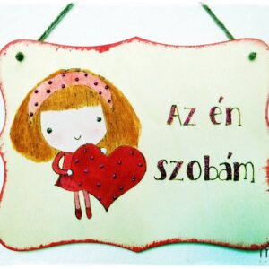 Szíves kislány gyerekszoba kép | mANDIbo handmade