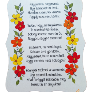 Nagymamának készült pirogravírozott kép