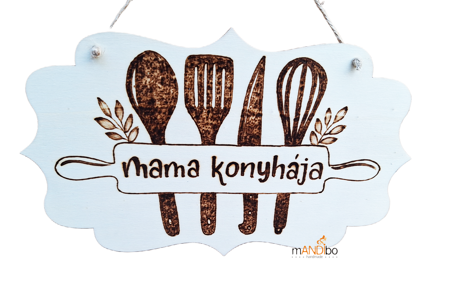 Anya / Mama konyhája 2 - pirogravírozott kép - Image 2