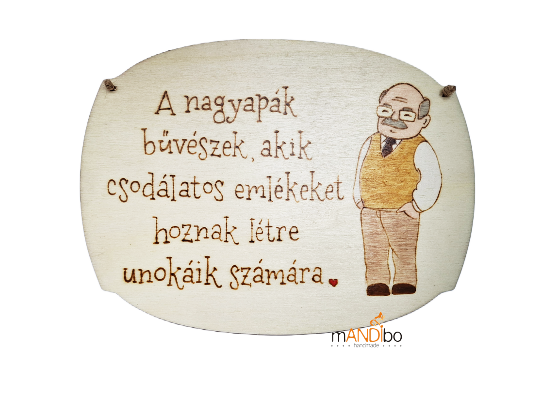 A nagyapák bűvészek, akik csodálatos emlékeket hoznak létre unokáik számára - pirogravírozott kép
