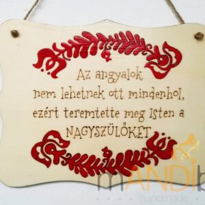 Nagyszülőknek készült pirogravírozott kép | mANDIbo handmade