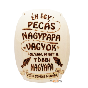 Pecás nagyapa - pirogravírozott kép | mANDIbo handmade