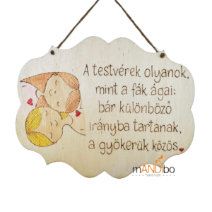 Testvéreknek szóló pirogravírozott kép - 2