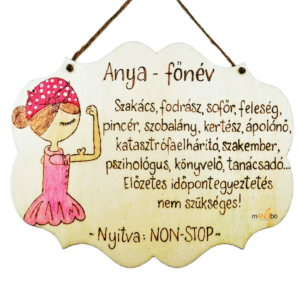 Anya főnév - pirogravírozott kép