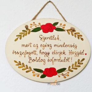 Évfordulóra készült tulipános képecske