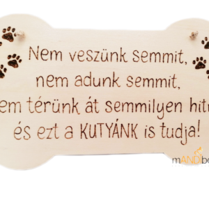 Vicces kutyás pirogravírozott kép