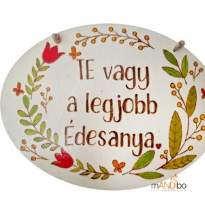 Legjobb édesanyának készült pirogravírozott kép