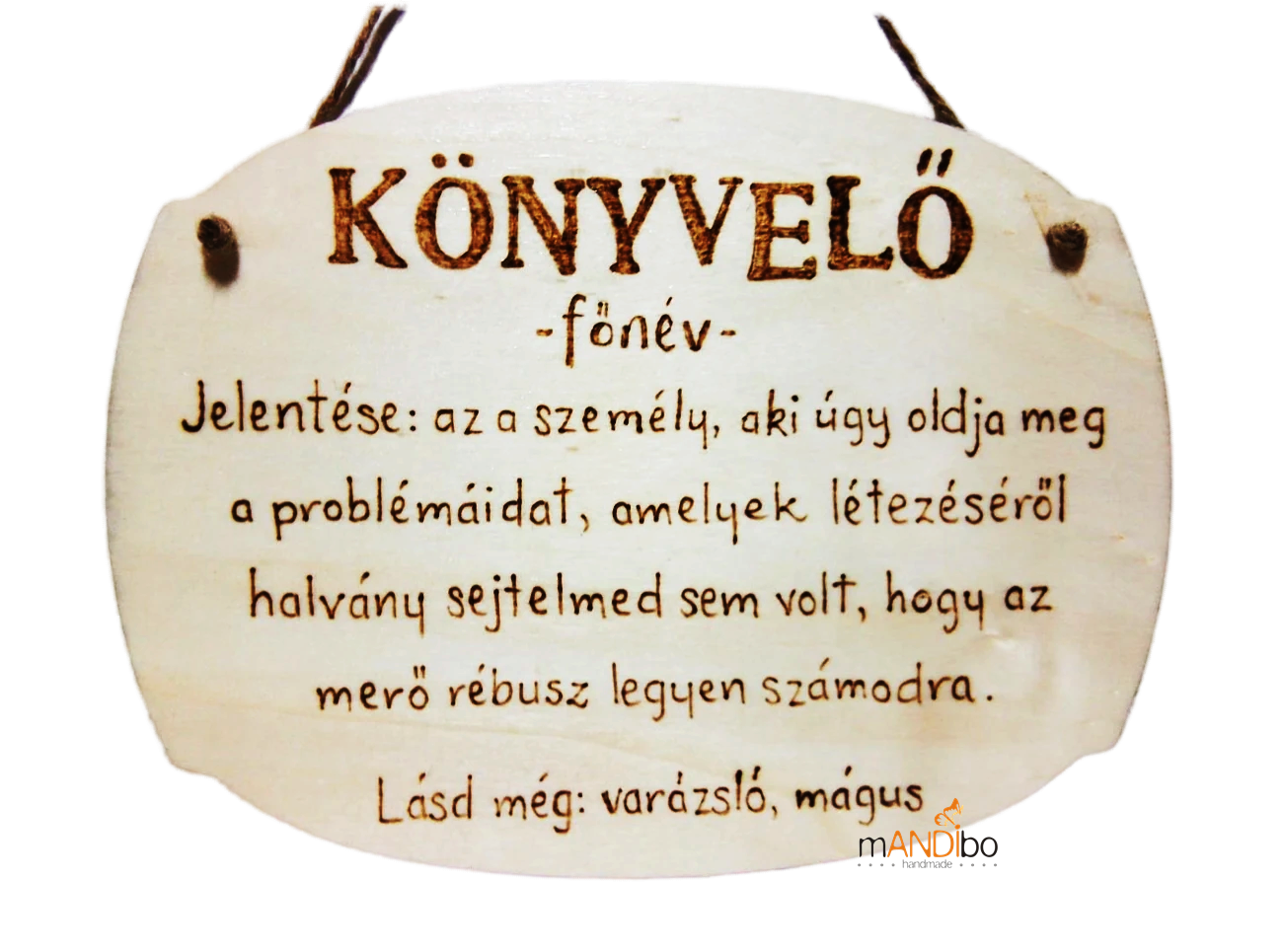Vicces könyvelőnek szóló pirogravírozott kép | mANDIbo handmade