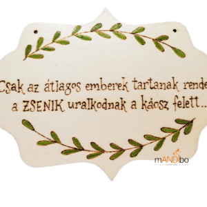 Pirogravírozott fa falikép zseniknek