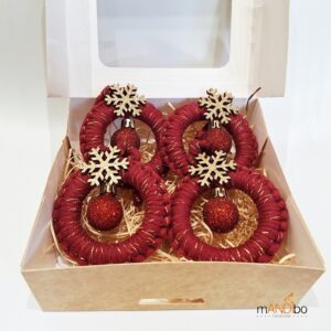 makramé karácsonyfadísz boho stílusban – Mandibo Handmade