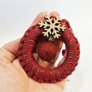 makramé karácsonyfadísz boho stílusban – Mandibo Handmade