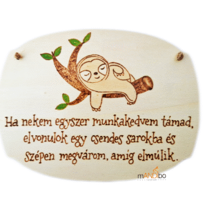 Egyedi fa kép kollégának irodába