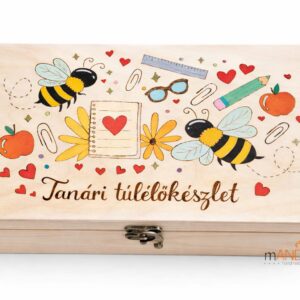 Tanári túlélőkészlet a Méhecske csoportnak – Egyedi, vicces kézműves ajándék pedagógusoknak évzáróra és ballagásra | mANDIbo handmade