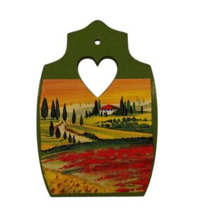 Toscana szíves konyhai vágódeszka falikép